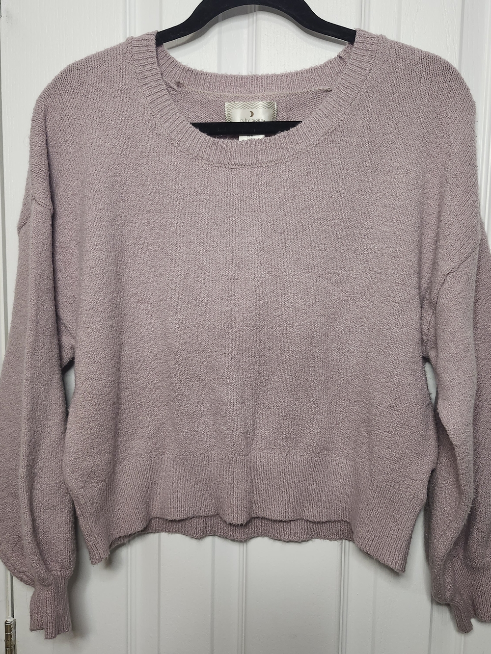 ruby moon Dusty Rose/Mauve Crewneck Knit Sweater - Size M